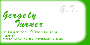 gergely turmer business card